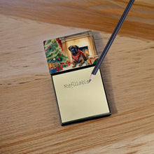 Load image into Gallery viewer, Bullmastiff Cozy Christmas Sticky Note Holder- Refiilable Desk Accessory Note Pad