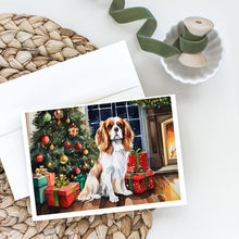 Load image into Gallery viewer, Cavalier Spaniel Cozy Christmas Greeting Cards - Blank Note Cards – 8-Pack of Artist-Designed Cards with Envelopes