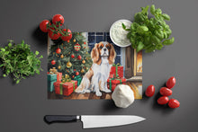 Load image into Gallery viewer, Cavalier Spaniel Cozy Christmas Glass Cutting Boards – Durable, Decorative Kitchen Art Large