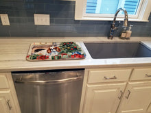Load image into Gallery viewer, Cavalier Spaniel Cozy Christmas Dish Drying Mat
