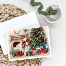 Load image into Gallery viewer, Cavalier Spaniel Cozy Christmas Greeting Cards - Blank Note Cards – 8-Pack of Artist-Designed Cards with Envelopes