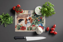 Load image into Gallery viewer, Cavalier Spaniel Cozy Christmas Glass Cutting Boards – Durable, Decorative Kitchen Art Large