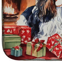 Load image into Gallery viewer, Cavalier Spaniel Cozy Christmas Dish Drying Mat