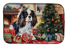 Load image into Gallery viewer, Cavalier Spaniel Cozy Christmas Dish Drying Mat