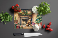 Load image into Gallery viewer, Chesapeake Bay Retriever Cozy Christmas Glass Cutting Boards – Durable, Decorative Kitchen Art Large