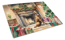 Load image into Gallery viewer, Chesapeake Bay Retriever Cozy Christmas Glass Cutting Boards – Durable, Decorative Kitchen Art Large