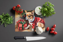 Load image into Gallery viewer, Chihuahua Cozy Christmas Glass Cutting Boards – Durable, Decorative Kitchen Art Large