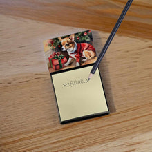 Load image into Gallery viewer, Chihuahua Cozy Christmas Sticky Note Holder- Refiilable Desk Accessory Note Pad