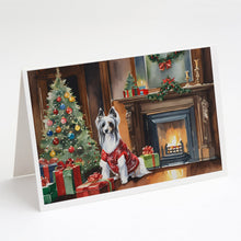 Load image into Gallery viewer, Chinese Crested Cozy Christmas Greeting Cards - Blank Note Cards – 8-Pack of Artist-Designed Cards with Envelopes
