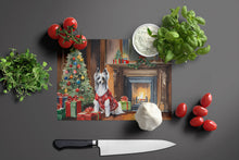 Load image into Gallery viewer, Chinese Crested Cozy Christmas Glass Cutting Boards – Durable, Decorative Kitchen Art Large