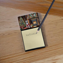 Load image into Gallery viewer, Chinese Crested Cozy Christmas Sticky Note Holder- Refiilable Desk Accessory Note Pad
