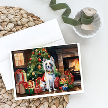 Load image into Gallery viewer, Chinese Crested Cozy Christmas Greeting Cards - Blank Note Cards – 8-Pack of Artist-Designed Cards with Envelopes