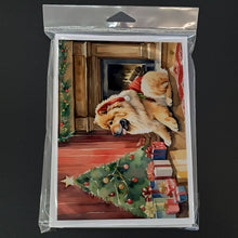 Load image into Gallery viewer, Chow Chow Cozy Christmas Greeting Cards - Blank Note Cards – 8-Pack of Artist-Designed Cards with Envelopes