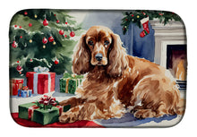 Load image into Gallery viewer, Cocker Spaniel Cozy Christmas Dish Drying Mat