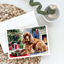 Load image into Gallery viewer, Cocker Spaniel Cozy Christmas Greeting Cards - Blank Note Cards – 8-Pack of Artist-Designed Cards with Envelopes