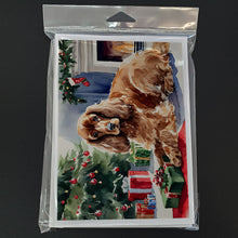 Load image into Gallery viewer, Cocker Spaniel Cozy Christmas Greeting Cards - Blank Note Cards – 8-Pack of Artist-Designed Cards with Envelopes