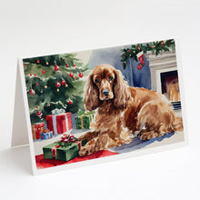 Load image into Gallery viewer, Cocker Spaniel Cozy Christmas Greeting Cards - Blank Note Cards – 8-Pack of Artist-Designed Cards with Envelopes