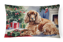 Load image into Gallery viewer, Cocker Spaniel Cozy Christmas Throw Pillow
