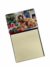 Load image into Gallery viewer, Cocker Spaniel Cozy Christmas Sticky Note Holder- Refiilable Desk Accessory Note Pad