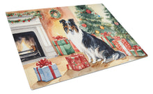 Load image into Gallery viewer, Collie Cozy Christmas Glass Cutting Boards – Durable, Decorative Kitchen Art Large