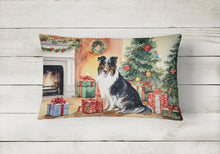 Load image into Gallery viewer, Collie Cozy Christmas Throw Pillow