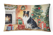 Load image into Gallery viewer, Collie Cozy Christmas Throw Pillow