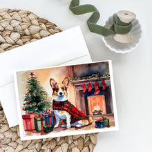 Load image into Gallery viewer, Corgi Cozy Christmas Greeting Cards - Blank Note Cards – 8-Pack of Artist-Designed Cards with Envelopes