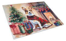 Load image into Gallery viewer, Corgi Cozy Christmas Glass Cutting Boards – Durable, Decorative Kitchen Art Large