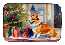 Load image into Gallery viewer, Corgi Cozy Christmas Dish Drying Mat