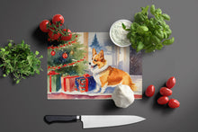 Load image into Gallery viewer, Corgi Cozy Christmas Glass Cutting Boards – Durable, Decorative Kitchen Art Large