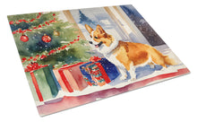 Load image into Gallery viewer, Corgi Cozy Christmas Glass Cutting Boards – Durable, Decorative Kitchen Art Large