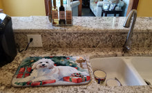 Load image into Gallery viewer, Coton De Tulear Cozy Christmas Dish Drying Mat