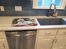 Load image into Gallery viewer, Coton De Tulear Cozy Christmas Dish Drying Mat