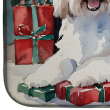 Load image into Gallery viewer, Coton De Tulear Cozy Christmas Dish Drying Mat