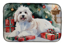 Load image into Gallery viewer, Coton De Tulear Cozy Christmas Dish Drying Mat