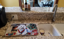 Load image into Gallery viewer, Coton De Tulear Cozy Christmas Dish Drying Mat