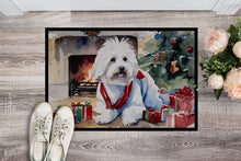 Load image into Gallery viewer, Coton De Tulear Cozy Christmas Doormat - Large 24x36 – Indoor/Outdoor Floor Mat with Artistic Flair