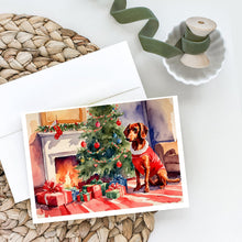 Load image into Gallery viewer, Dachshund Cozy Christmas Greeting Cards - Blank Note Cards – 8-Pack of Artist-Designed Cards with Envelopes