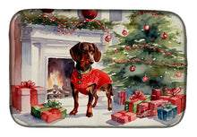 Load image into Gallery viewer, Dachshund Cozy Christmas Dish Drying Mat