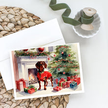 Load image into Gallery viewer, Dachshund Cozy Christmas Greeting Cards - Blank Note Cards – 8-Pack of Artist-Designed Cards with Envelopes