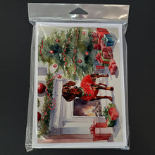 Load image into Gallery viewer, Dachshund Cozy Christmas Greeting Cards - Blank Note Cards – 8-Pack of Artist-Designed Cards with Envelopes
