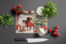 Load image into Gallery viewer, Dachshund Cozy Christmas Glass Cutting Boards – Durable, Decorative Kitchen Art Large