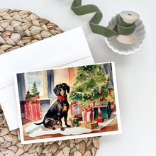 Load image into Gallery viewer, Dachshund Cozy Christmas Greeting Cards - Blank Note Cards – 8-Pack of Artist-Designed Cards with Envelopes