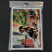 Load image into Gallery viewer, Dachshund Cozy Christmas Greeting Cards - Blank Note Cards – 8-Pack of Artist-Designed Cards with Envelopes