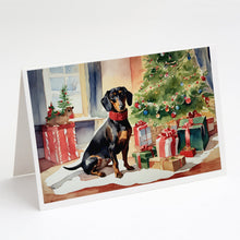 Load image into Gallery viewer, Dachshund Cozy Christmas Greeting Cards - Blank Note Cards – 8-Pack of Artist-Designed Cards with Envelopes