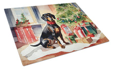 Load image into Gallery viewer, Dachshund Cozy Christmas Glass Cutting Boards – Durable, Decorative Kitchen Art Large