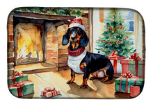 Load image into Gallery viewer, Dachshund Cozy Christmas Dish Drying Mat