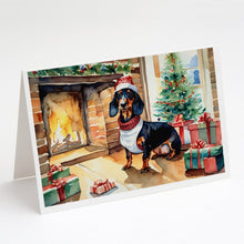 Load image into Gallery viewer, Dachshund Cozy Christmas Greeting Cards - Blank Note Cards – 8-Pack of Artist-Designed Cards with Envelopes