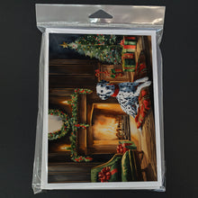 Load image into Gallery viewer, Dalmatian Cozy Christmas Greeting Cards - Blank Note Cards – 8-Pack of Artist-Designed Cards with Envelopes