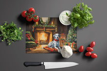 Load image into Gallery viewer, Dalmatian Cozy Christmas Glass Cutting Boards – Durable, Decorative Kitchen Art Large